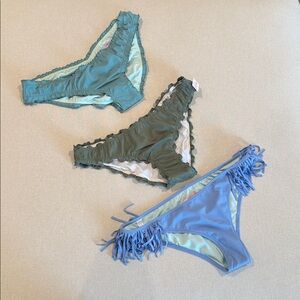 Victoria’s Secret Bikini Swim Bottoms Fringe Ruffle